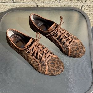 Sofft Animal Print Fabric Laceups